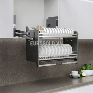 Giá bát đĩa nâng hạ inox 304 khung màu ghi EVI160G (EVI960G) – Eurogold