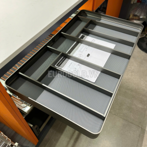 Khay chia nhôm phay xước độc lập kèm ray giảm chấn EUM7160G – Eurogold