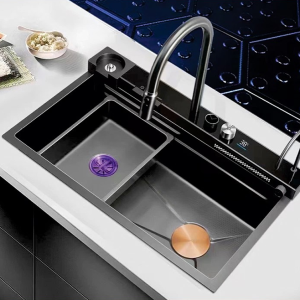 Chậu rửa chén inox CR - 7545 VDN - Nano Đen