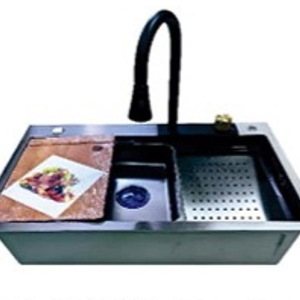 Chậu rửa chén inox CR – 7545 VA – Nano Đen