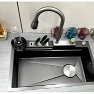 Chậu rửa chén CR - 7845DWFC - Nano Đen